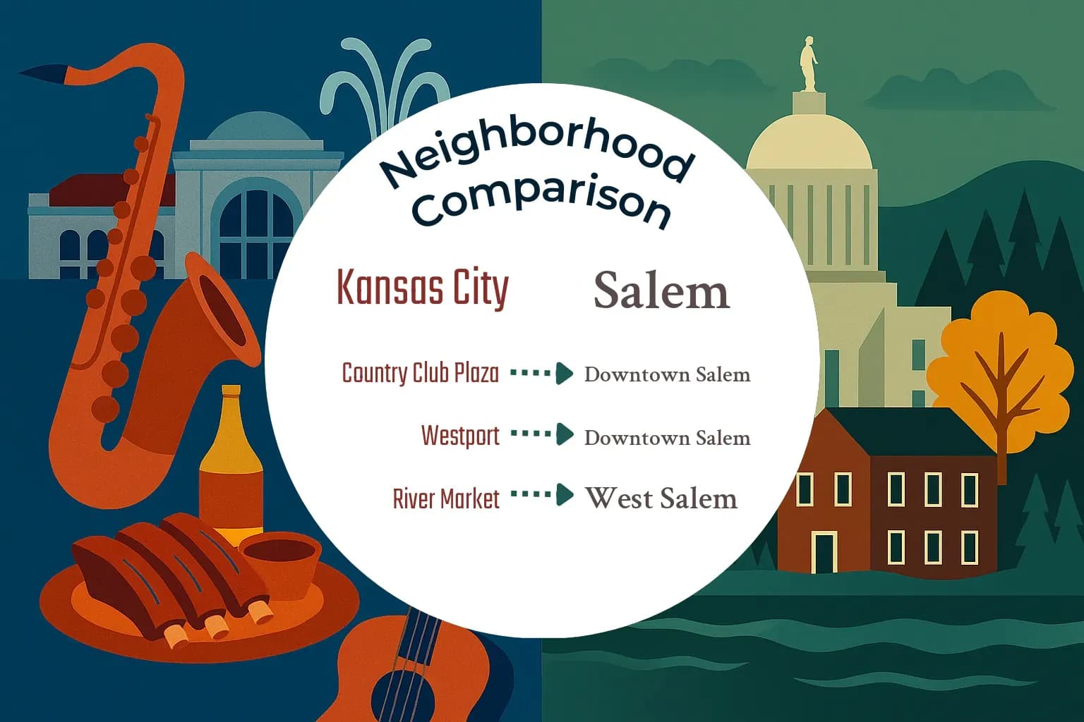 Kansas City vs Salem Neighborhood Comparison