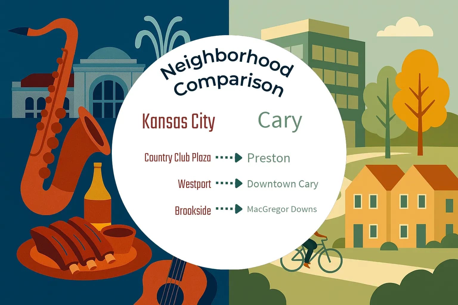 Kansas City vs Cary Neighborhood Comparison