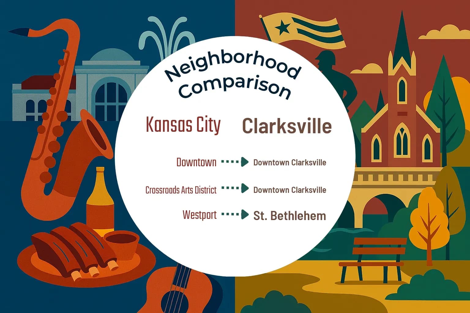 Kansas City vs Clarksville Neighborhood Comparison