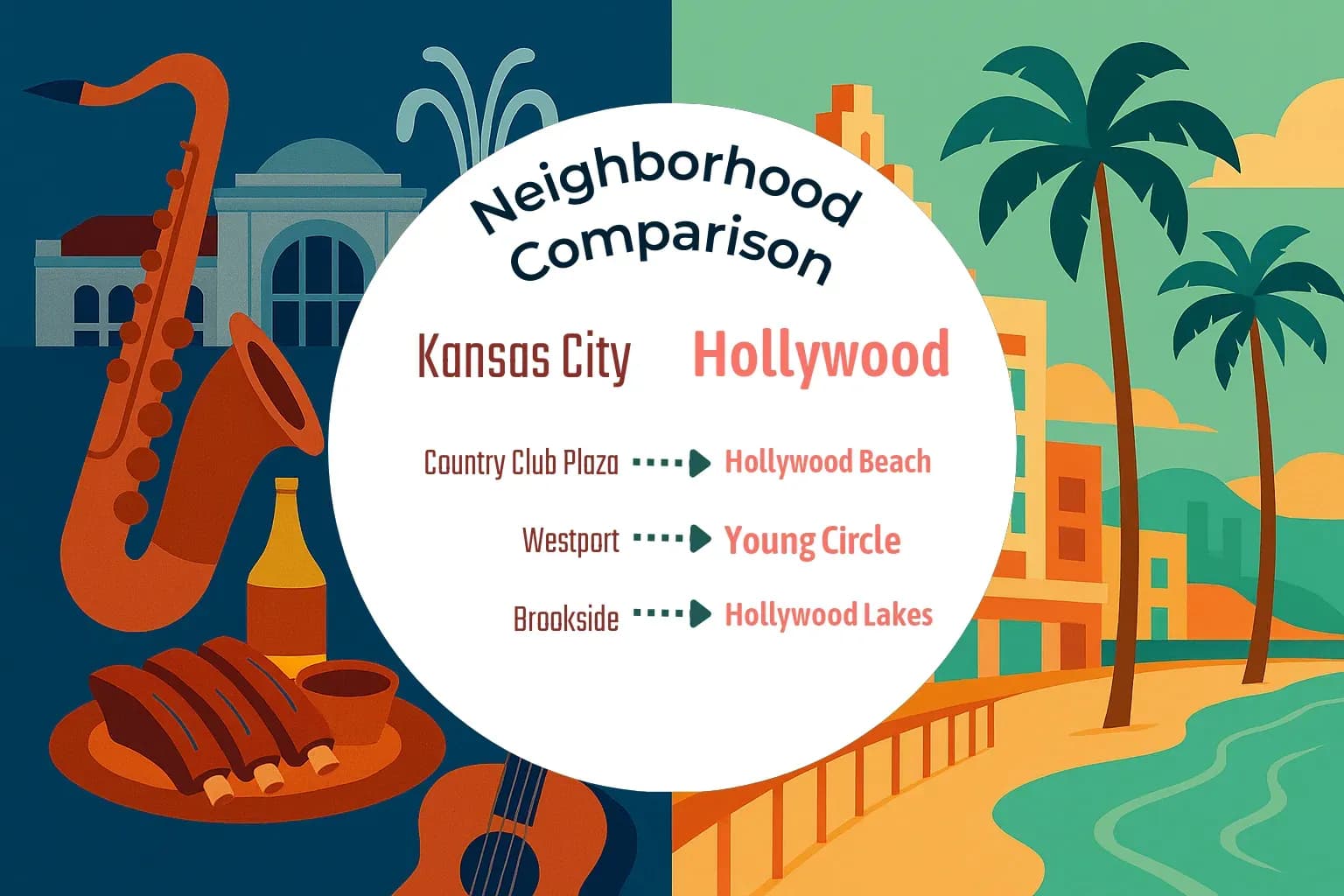Kansas City vs Hollywood Neighborhood Comparison