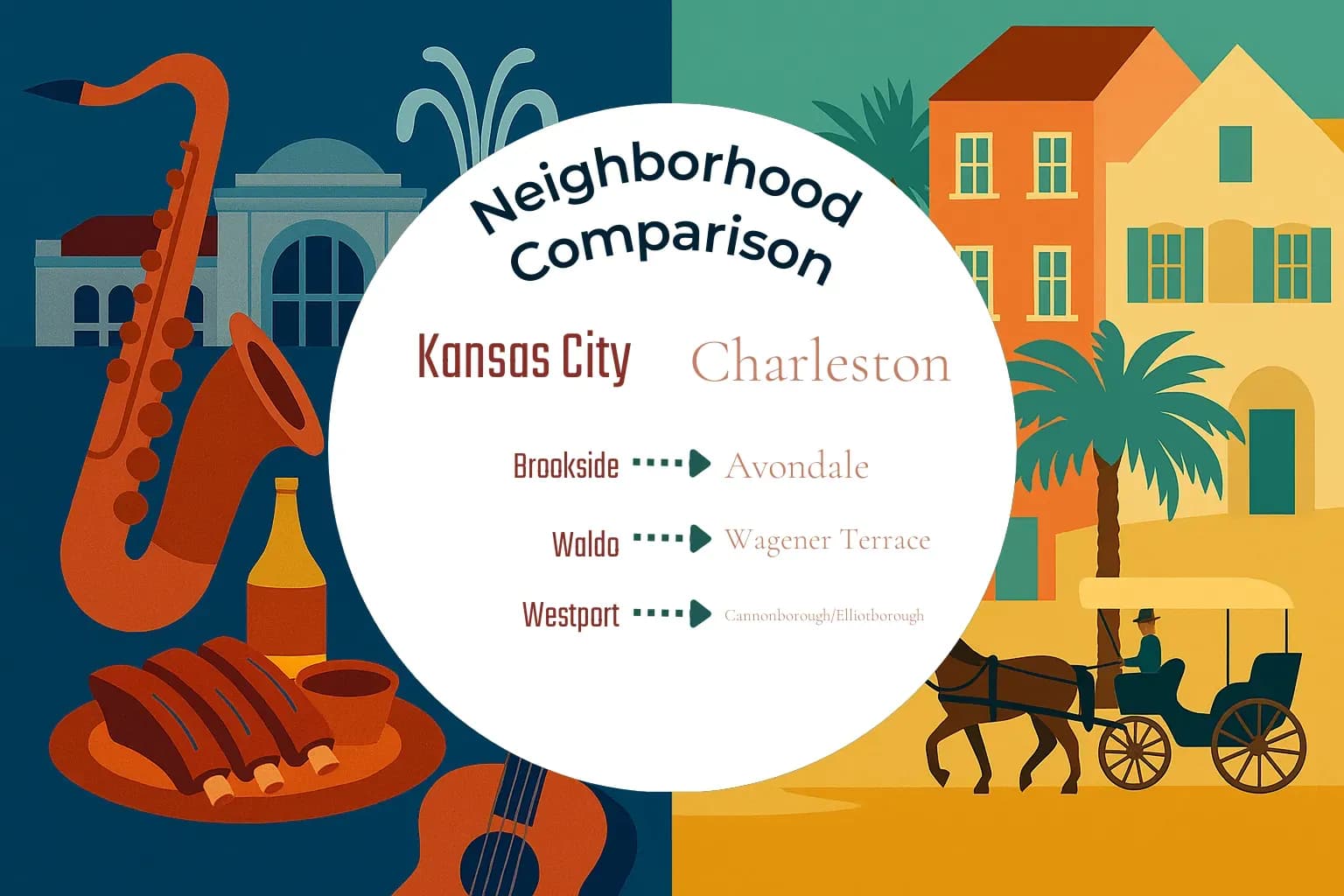 Kansas City vs Charleston Neighborhood Comparison
