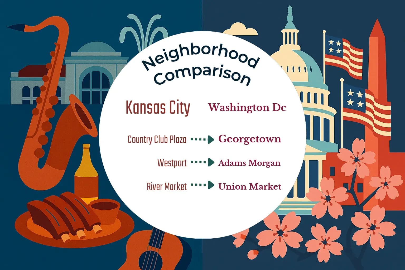 Kansas City vs Washington DC Neighborhood Comparison