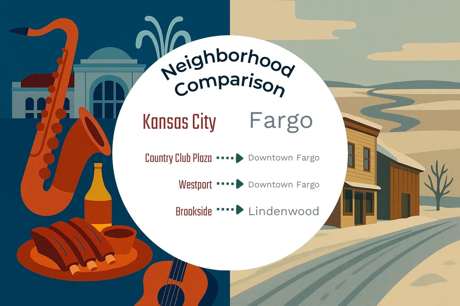 Kansas City vs Fargo Neighborhood Comparison