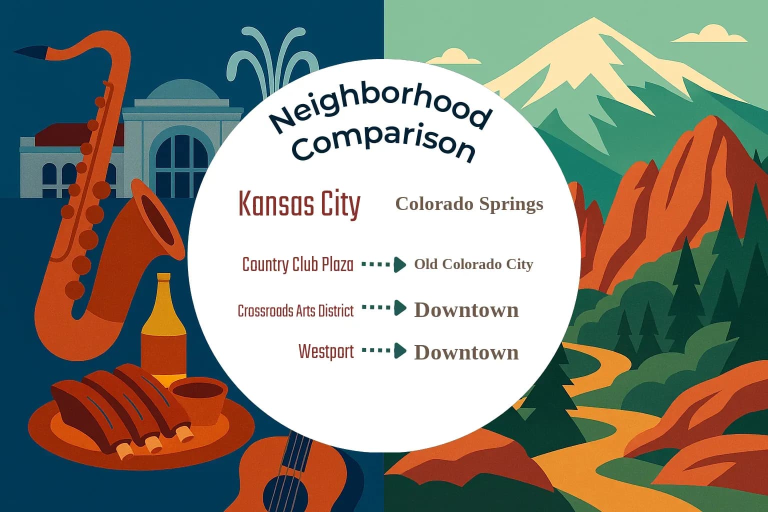 Kansas City vs Colorado Springs Neighborhood Comparison