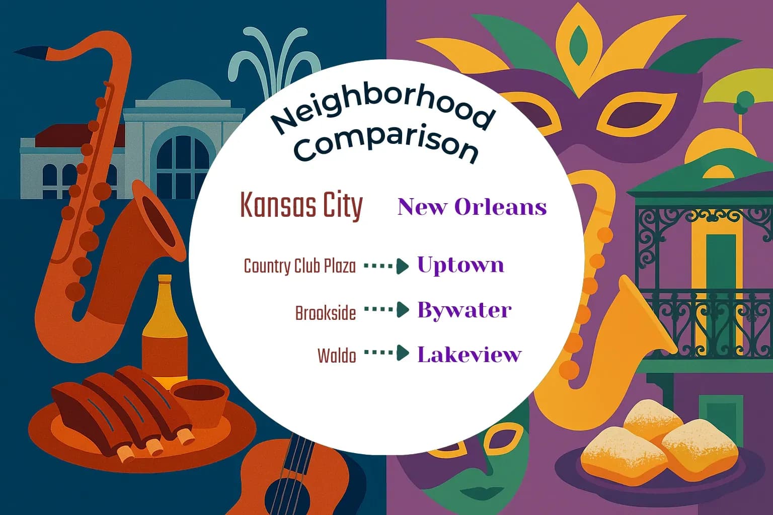 Kansas City vs New Orleans Neighborhood Comparison