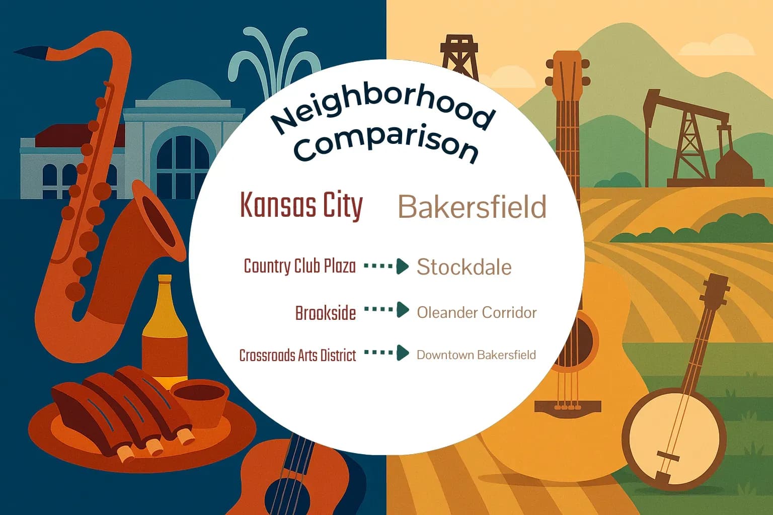 Kansas City vs Bakersfield Neighborhood Comparison