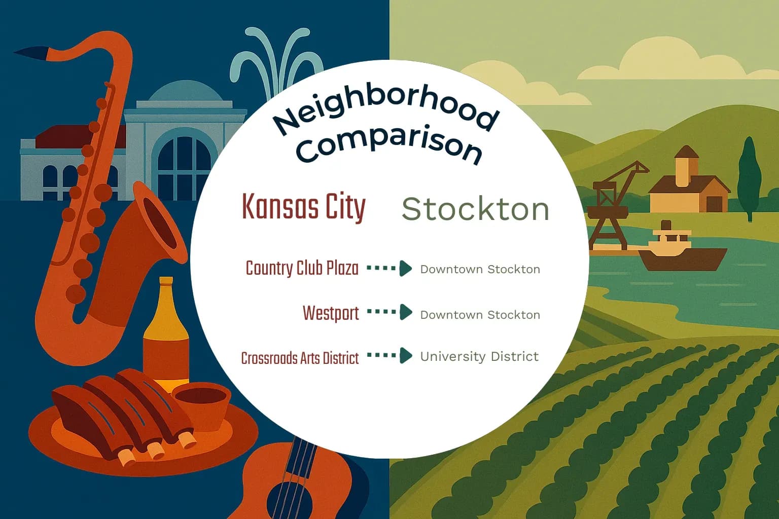 Kansas City vs Stockton Neighborhood Comparison