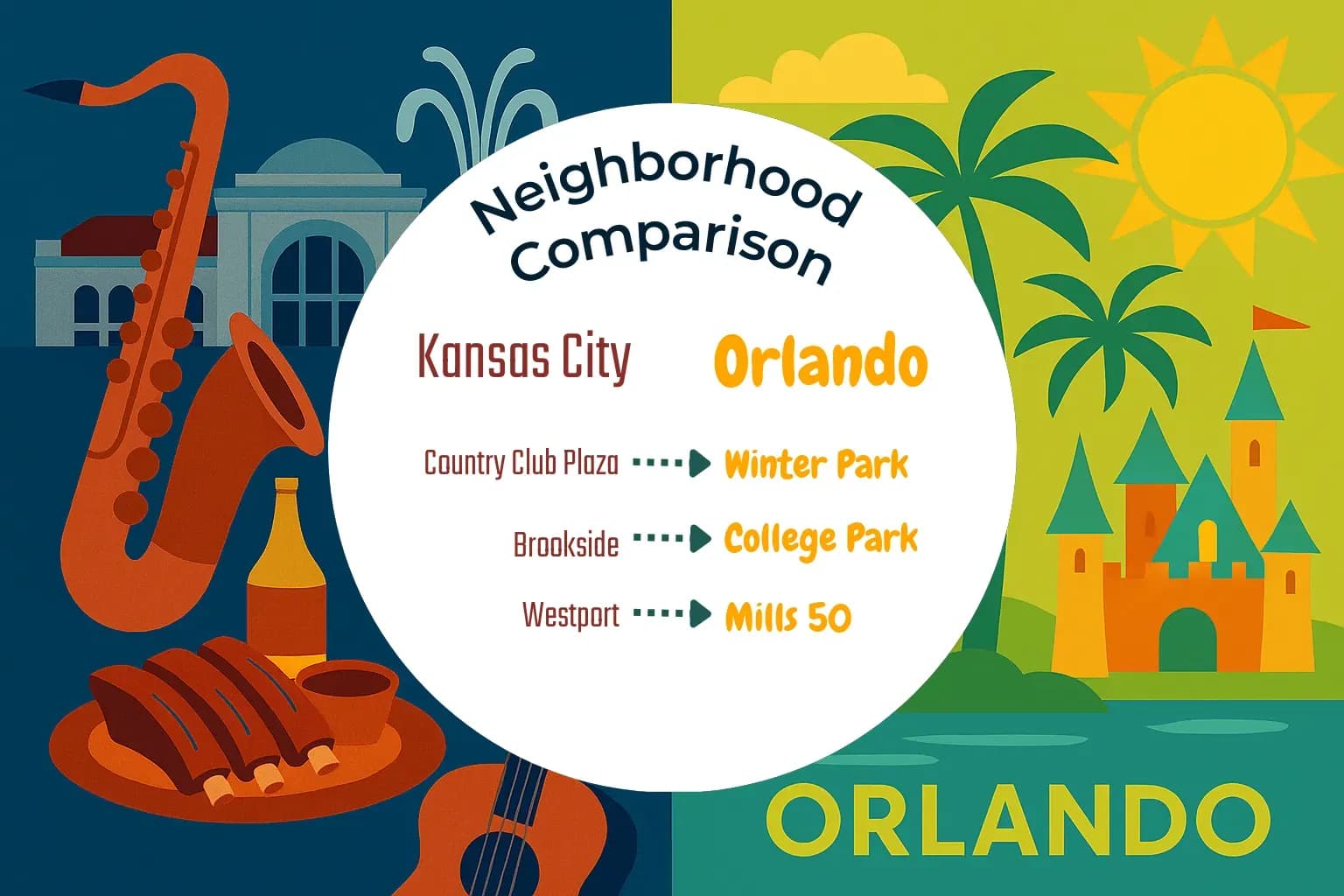 Kansas City vs Orlando Neighborhood Comparison