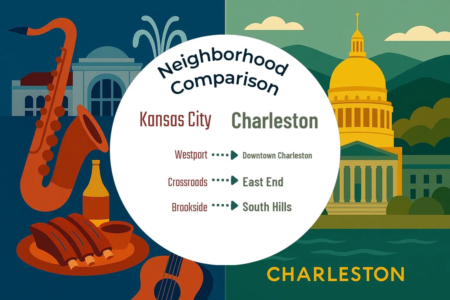 Kansas City vs Charleston Neighborhood Comparison