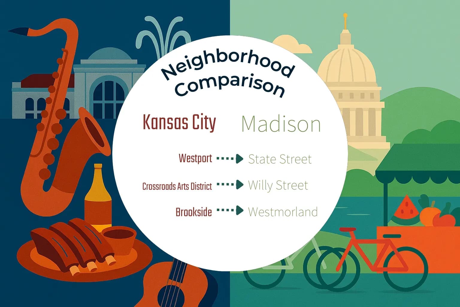 Kansas City vs Madison Neighborhood Comparison
