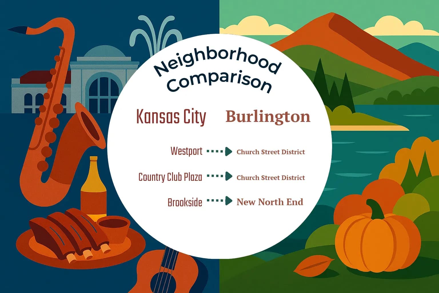 Kansas City vs Burlington Neighborhood Comparison