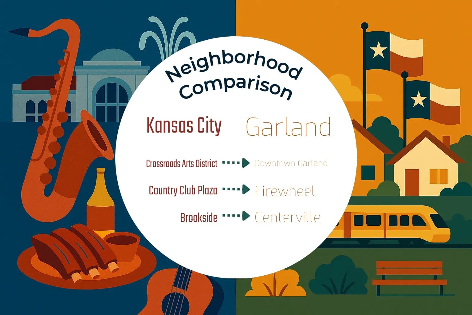 Kansas City vs Garland Neighborhood Comparison