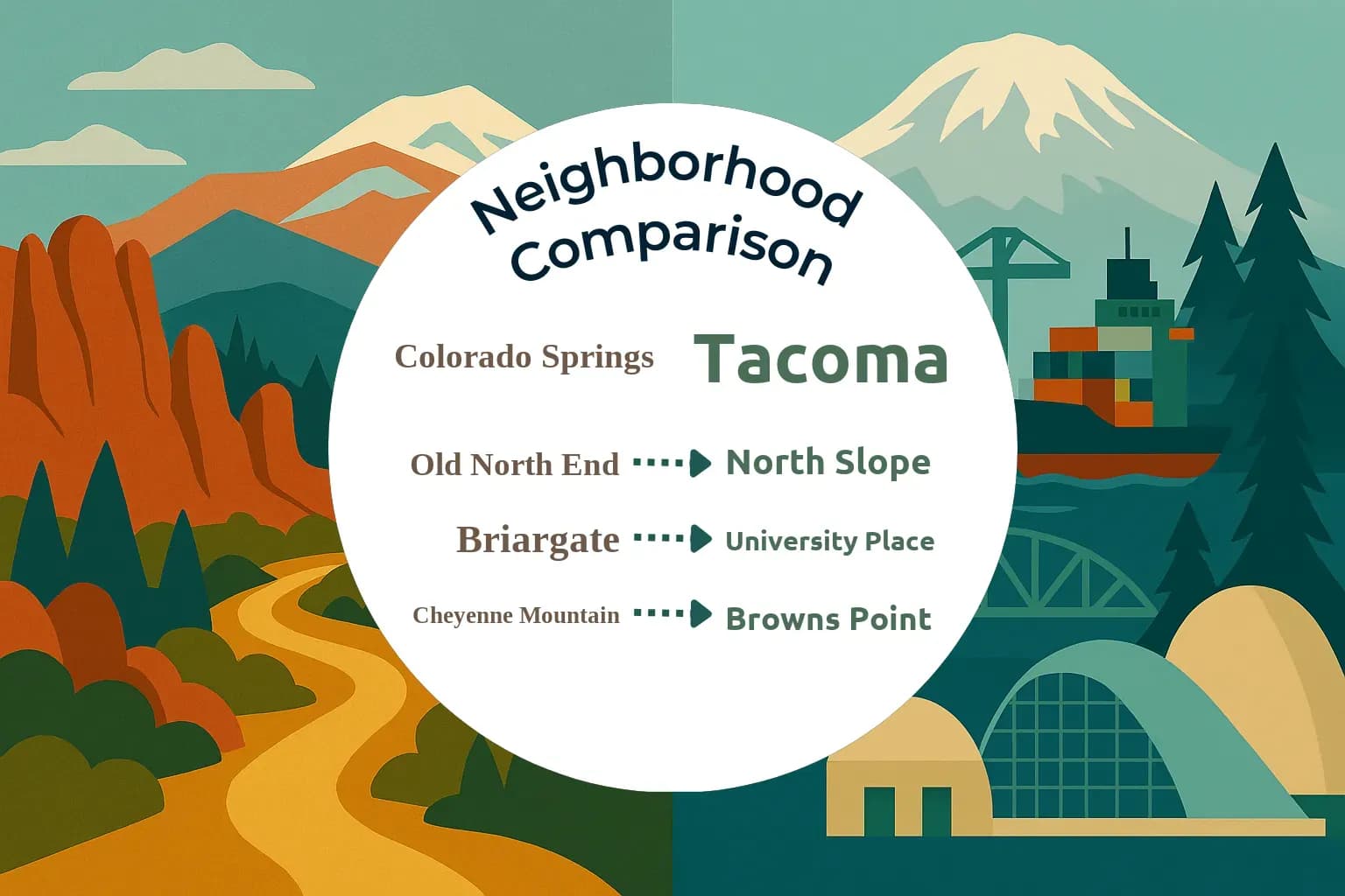 Colorado Springs vs Tacoma Neighborhood Comparison