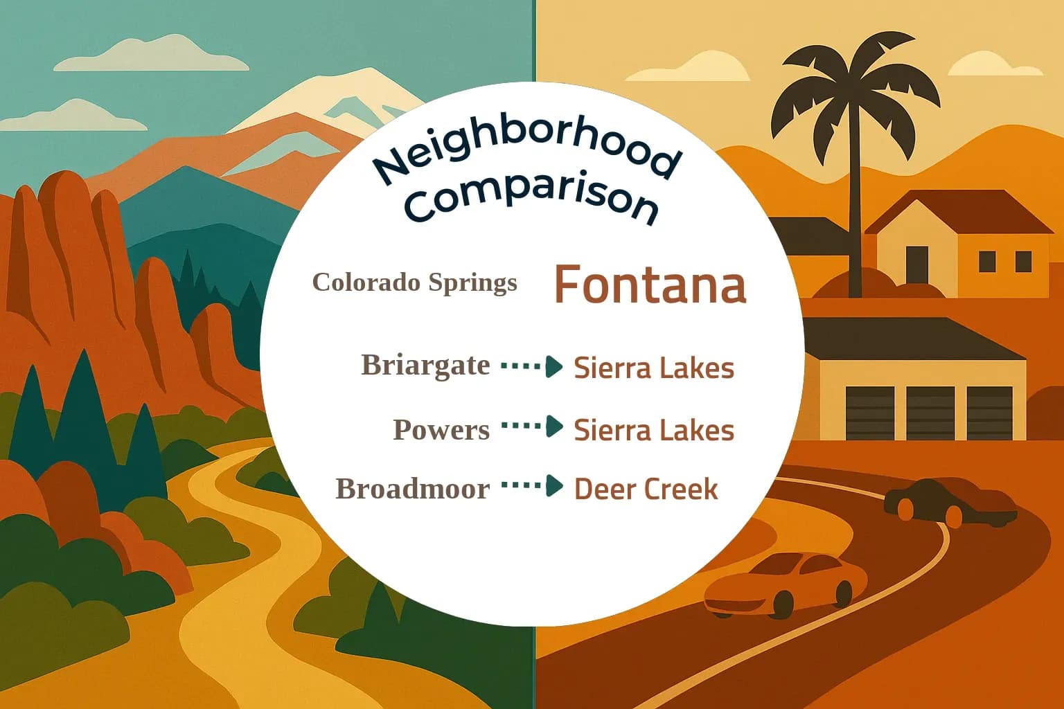 Colorado Springs vs Fontana Neighborhood Comparison