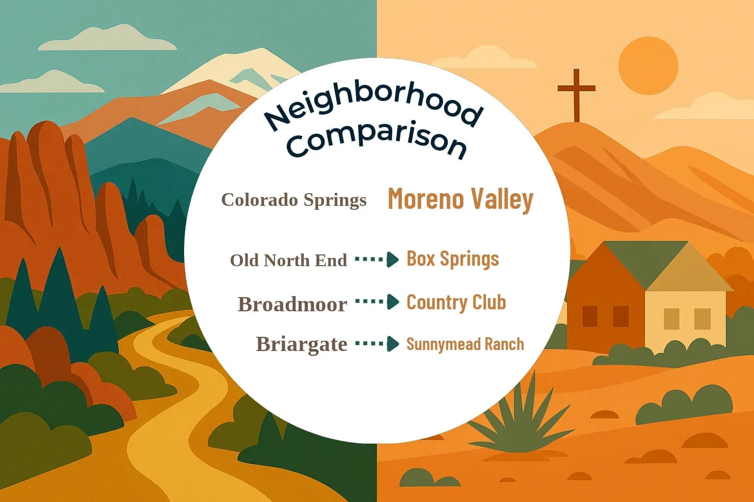 Colorado Springs vs Moreno Valley Neighborhood Comparison