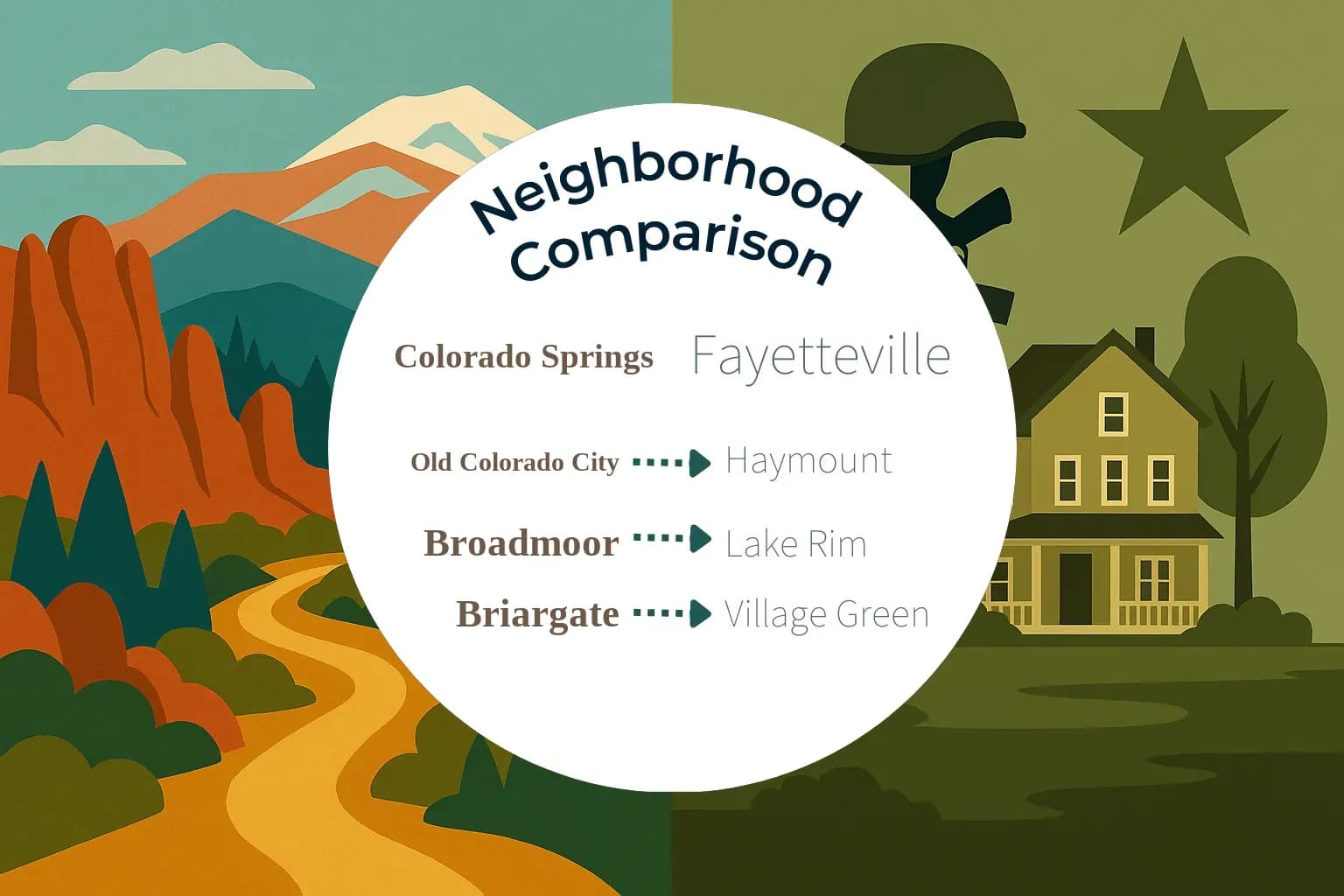 Colorado Springs vs Fayetteville Neighborhood Comparison