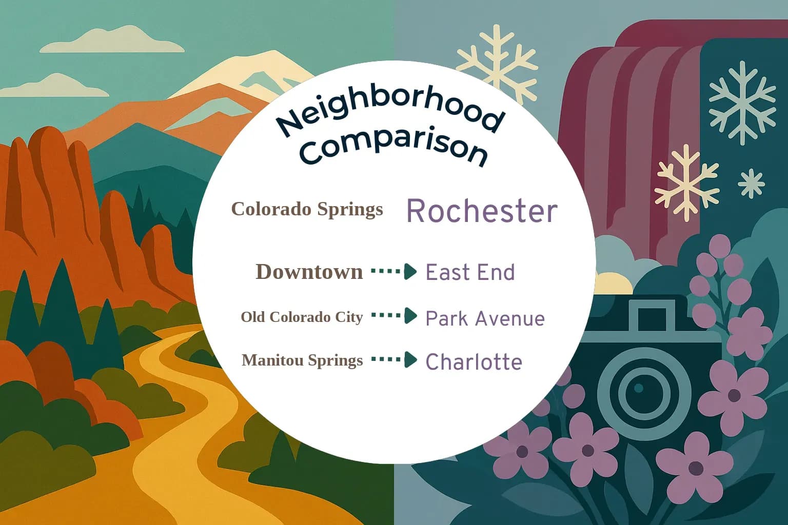 Colorado Springs vs Rochester Neighborhood Comparison