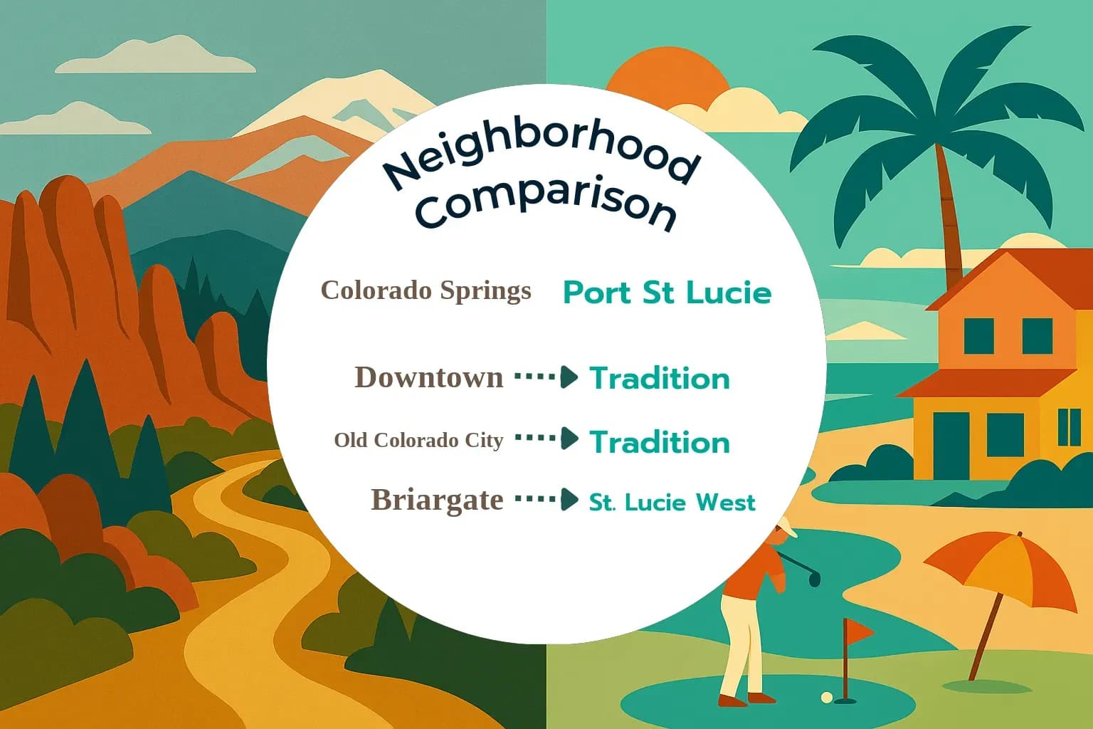 Colorado Springs vs Port St. Lucie Neighborhood Comparison