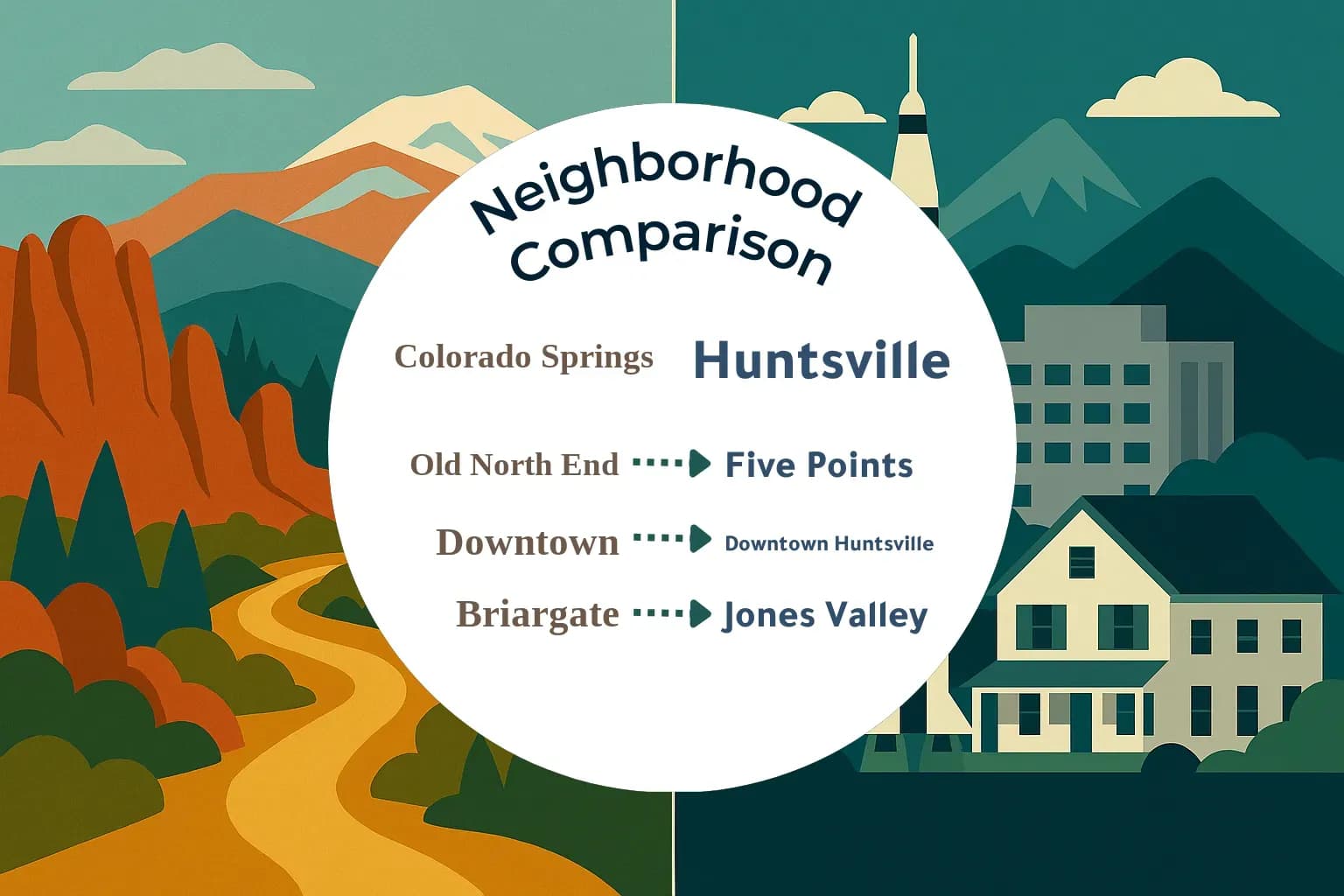 Colorado Springs vs Huntsville Neighborhood Comparison