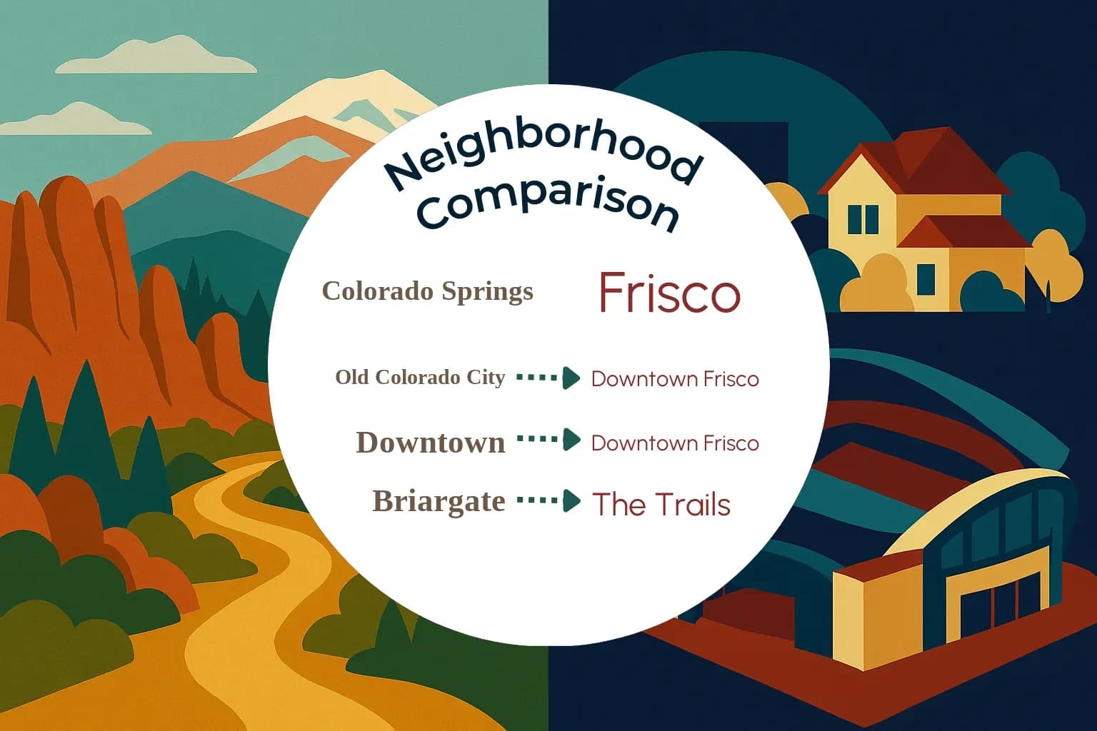 Colorado Springs vs Frisco Neighborhood Comparison