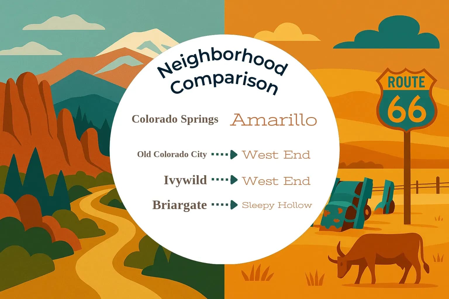 Colorado Springs vs Amarillo Neighborhood Comparison