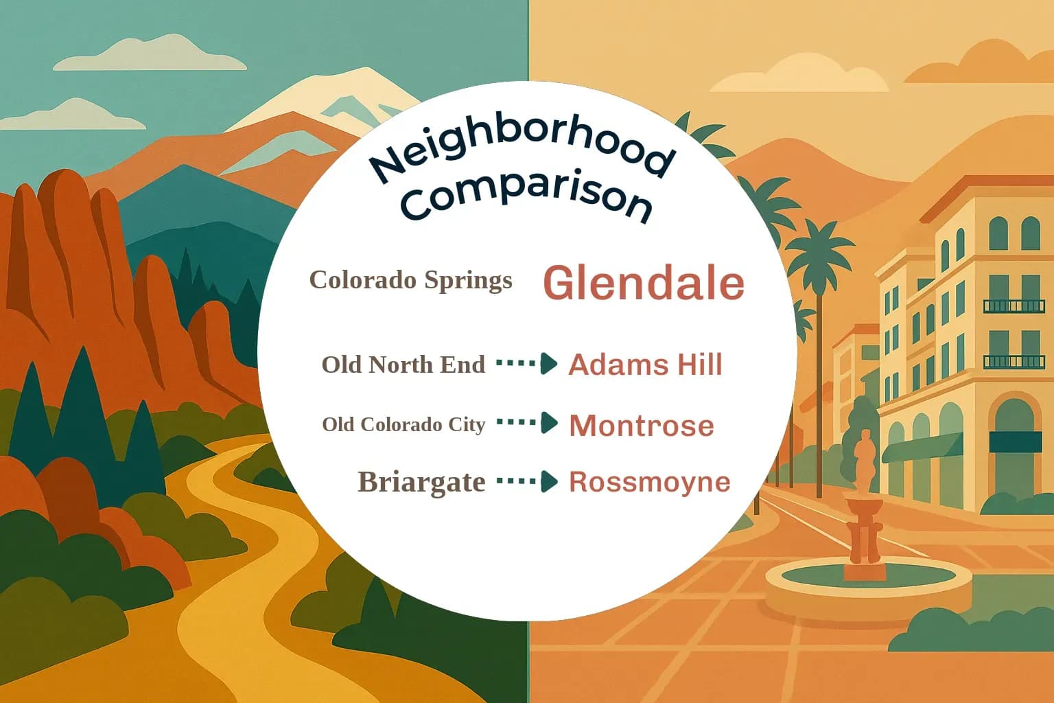 Colorado Springs vs Glendale Neighborhood Comparison