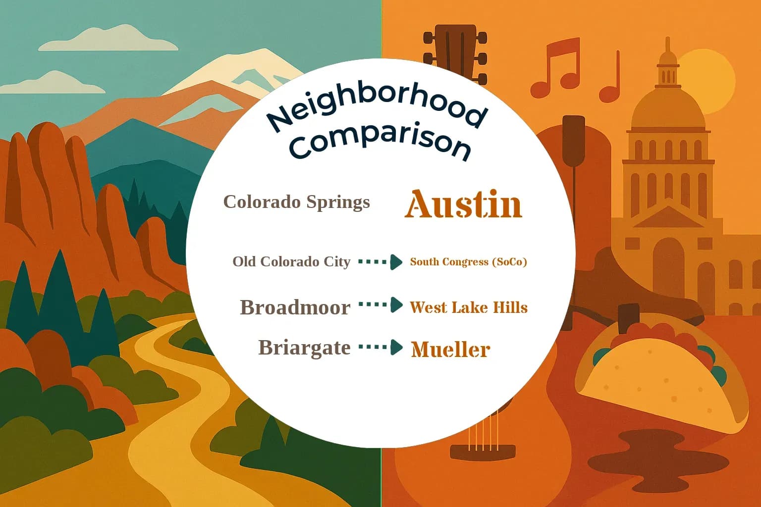 Colorado Springs vs Austin Neighborhood Comparison