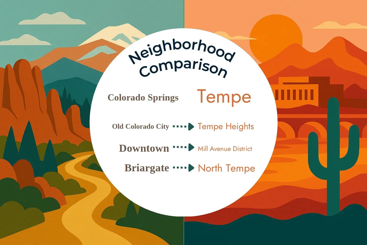 Colorado Springs vs Tempe Neighborhood Comparison