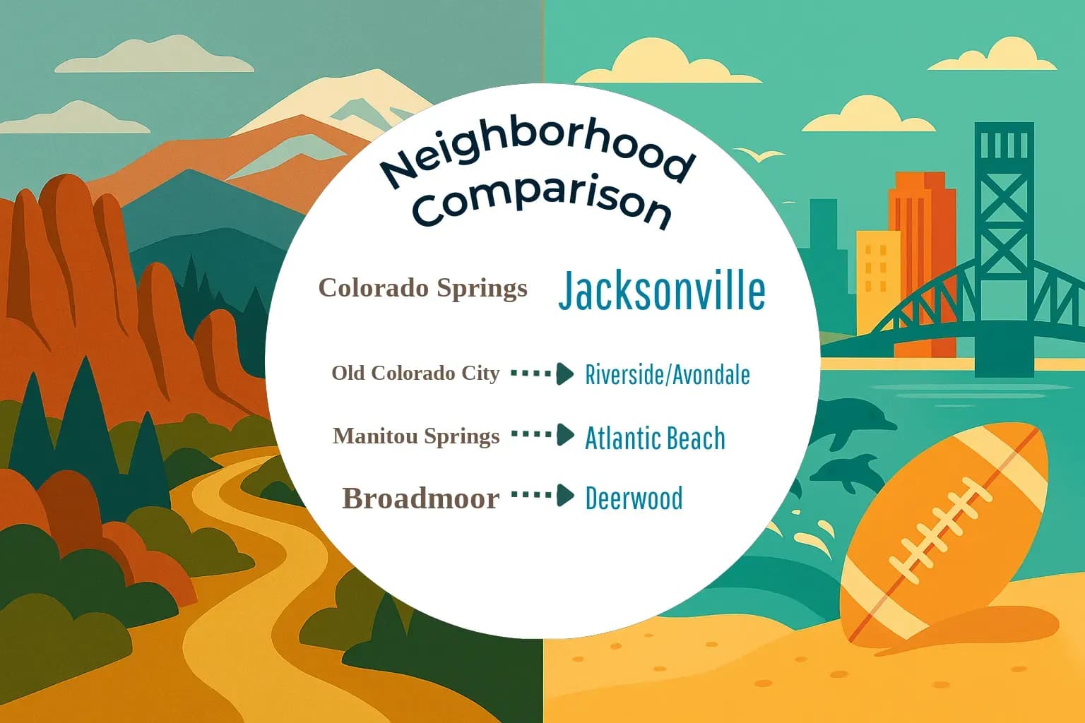 Colorado Springs vs Jacksonville Neighborhood Comparison
