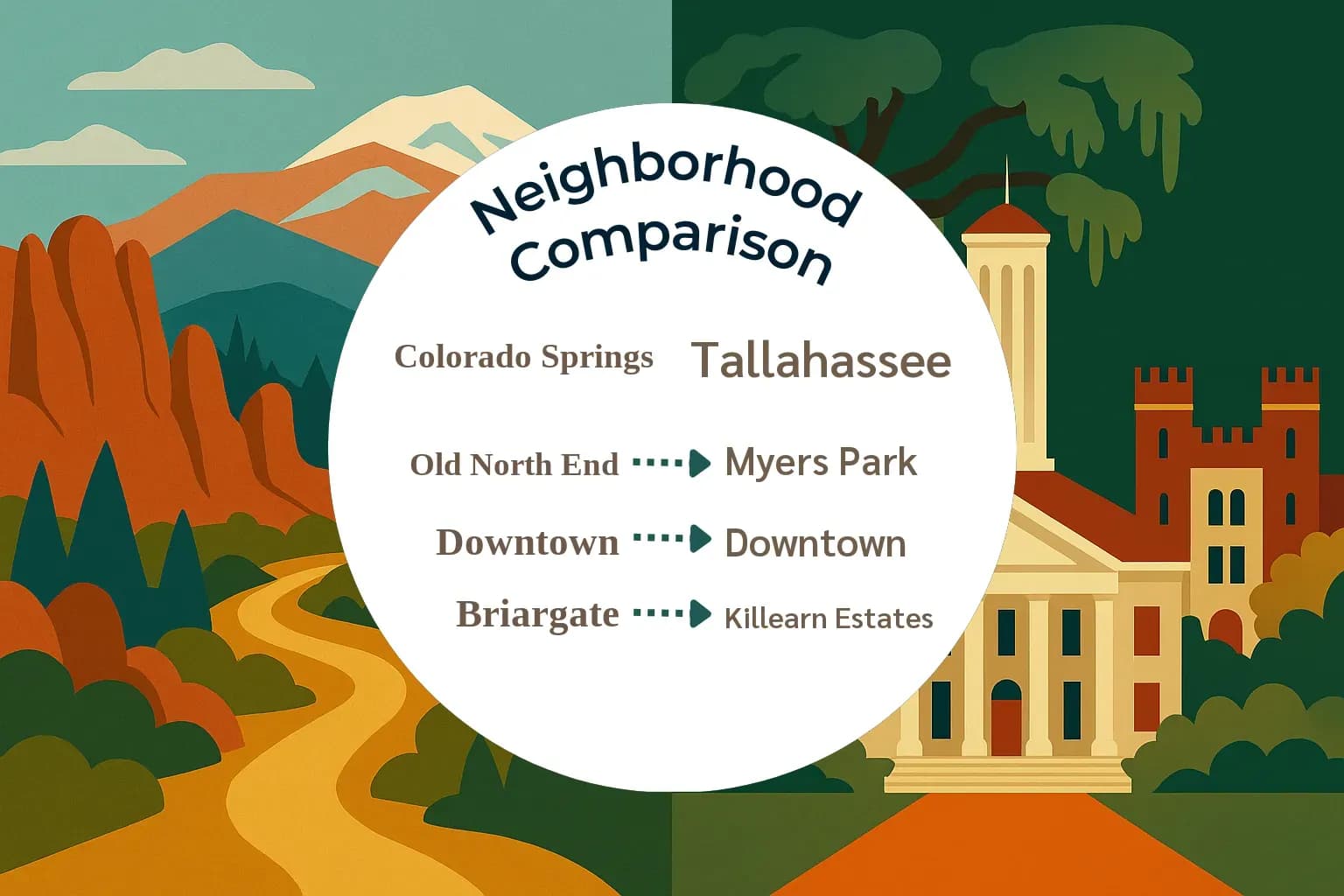 Colorado Springs vs Tallahassee Neighborhood Comparison