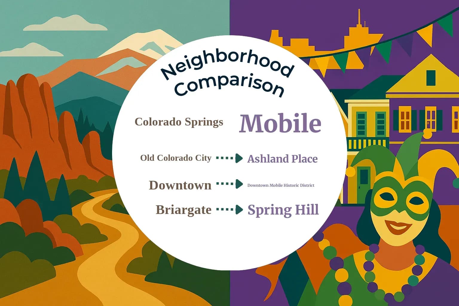 Colorado Springs vs Mobile Neighborhood Comparison