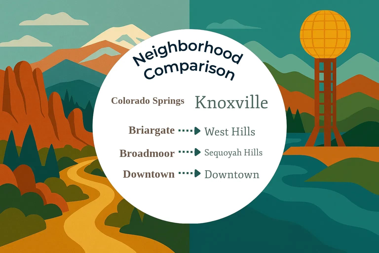 Colorado Springs vs Knoxville Neighborhood Comparison
