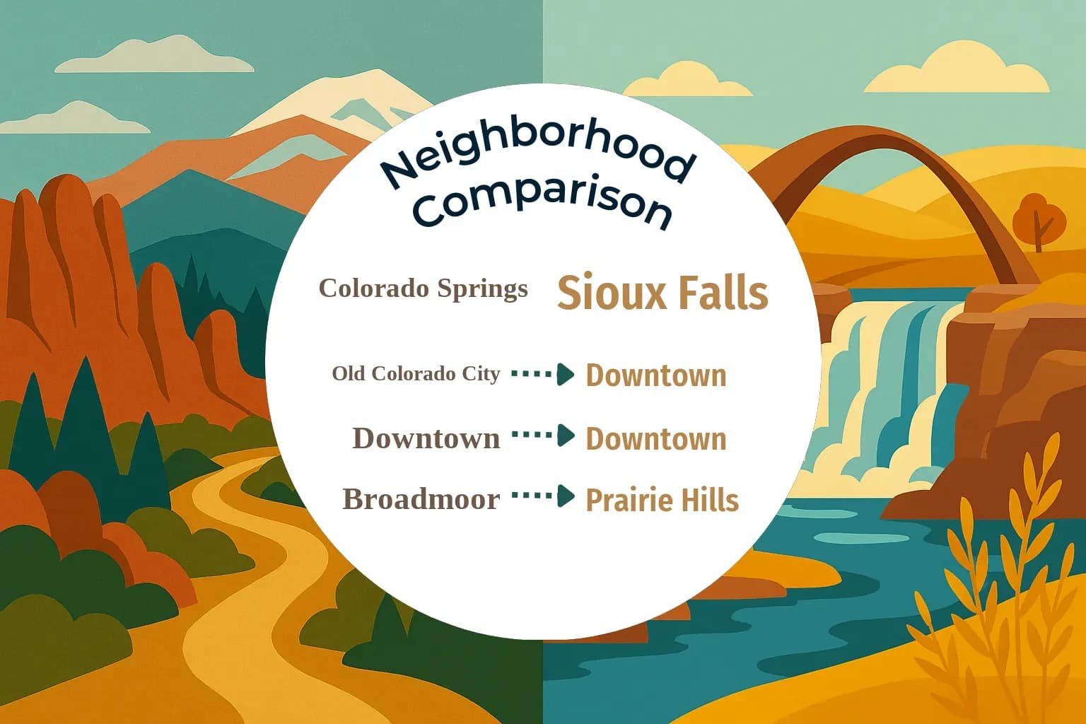 Colorado Springs vs Sioux Falls Neighborhood Comparison