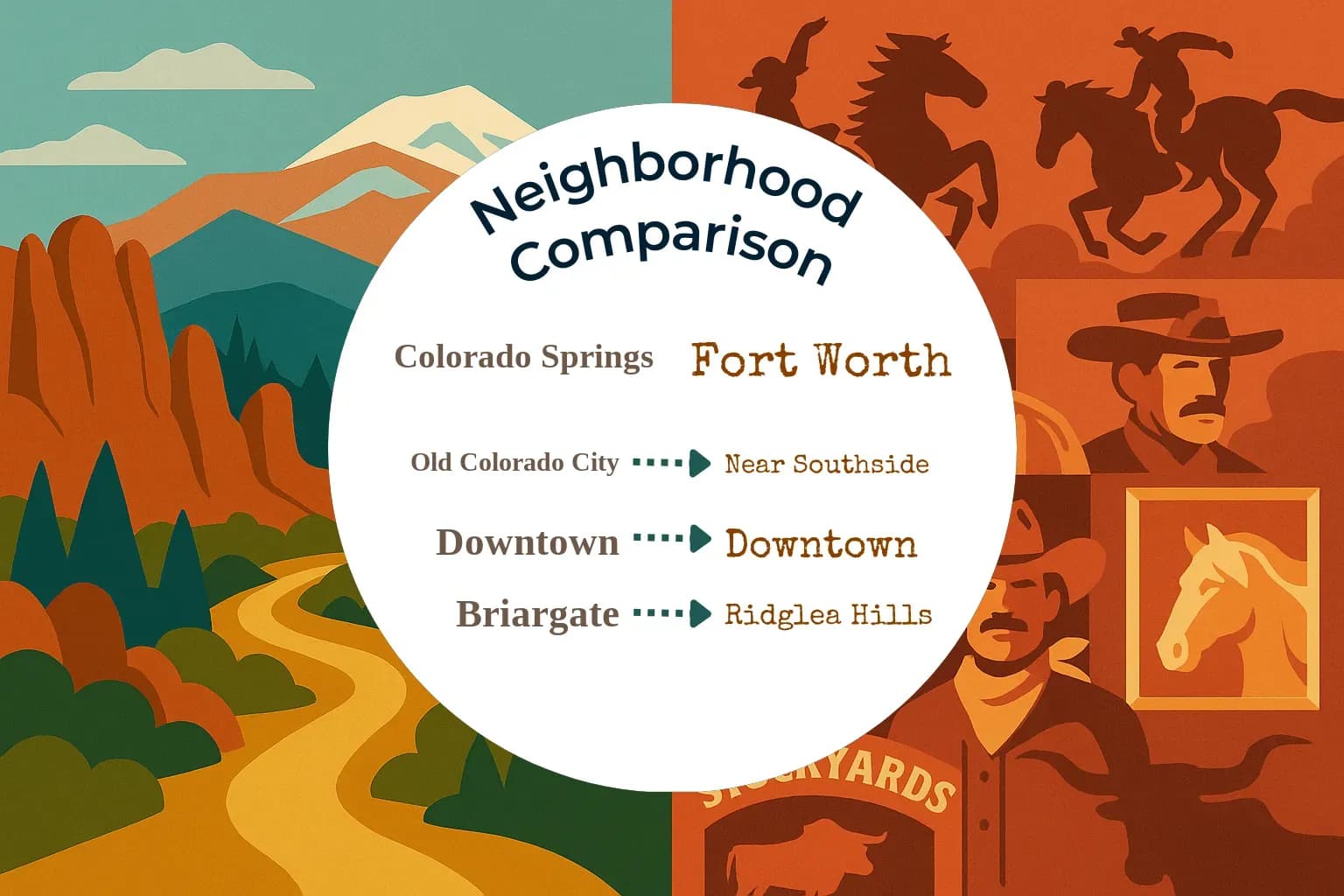 Colorado Springs vs Fort Worth Neighborhood Comparison