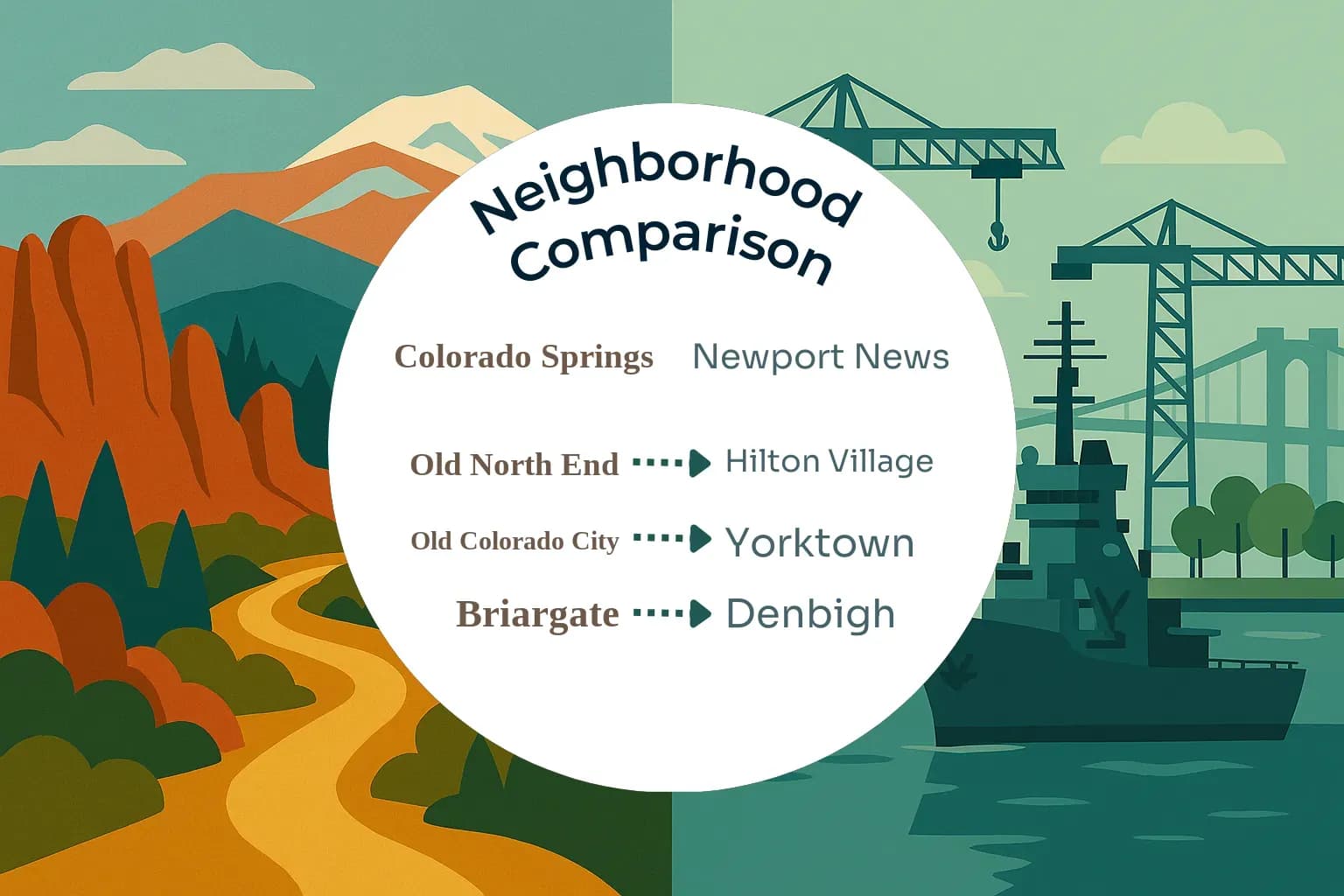 Colorado Springs vs Newport News Neighborhood Comparison