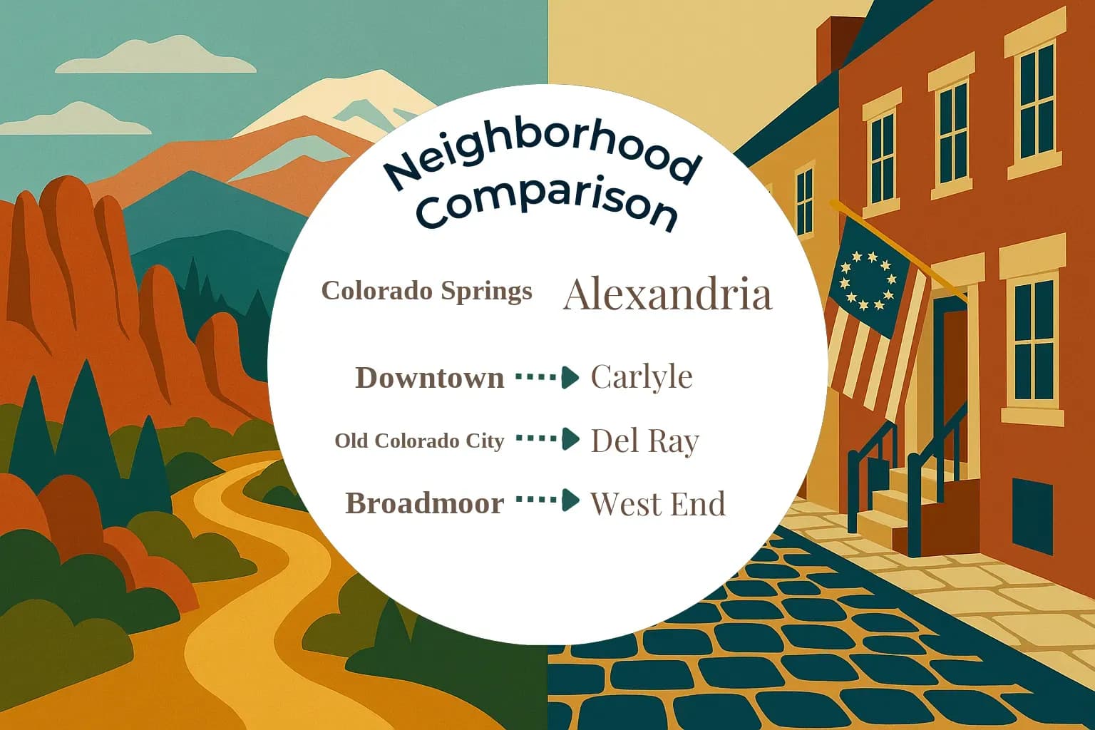 Colorado Springs vs Alexandria Neighborhood Comparison