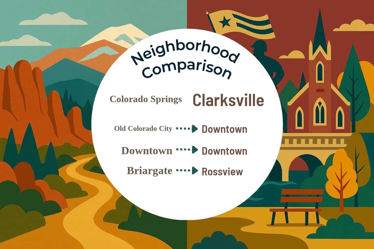 Colorado Springs vs Clarksville Neighborhood Comparison