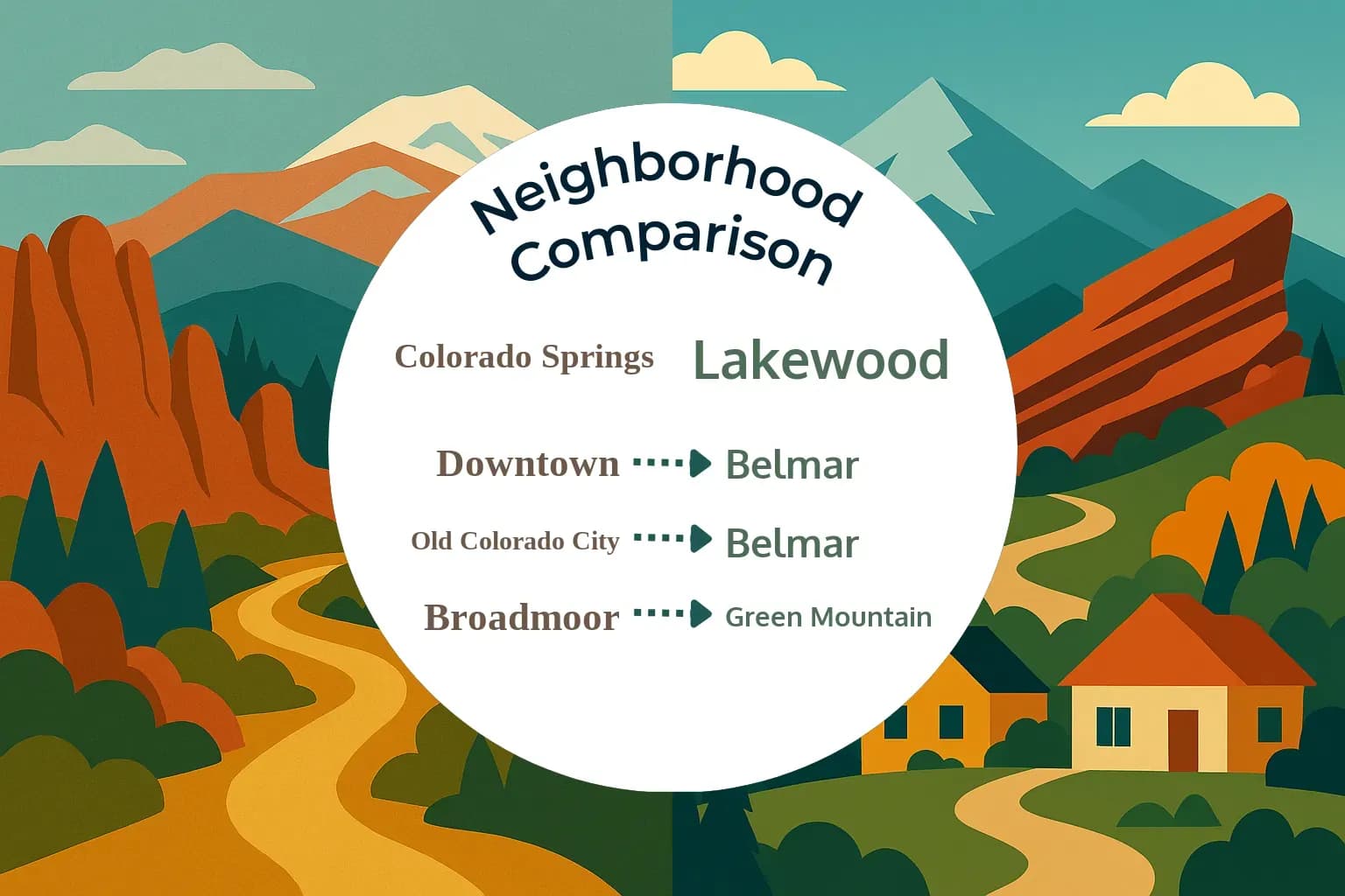Colorado Springs vs Lakewood Neighborhood Comparison