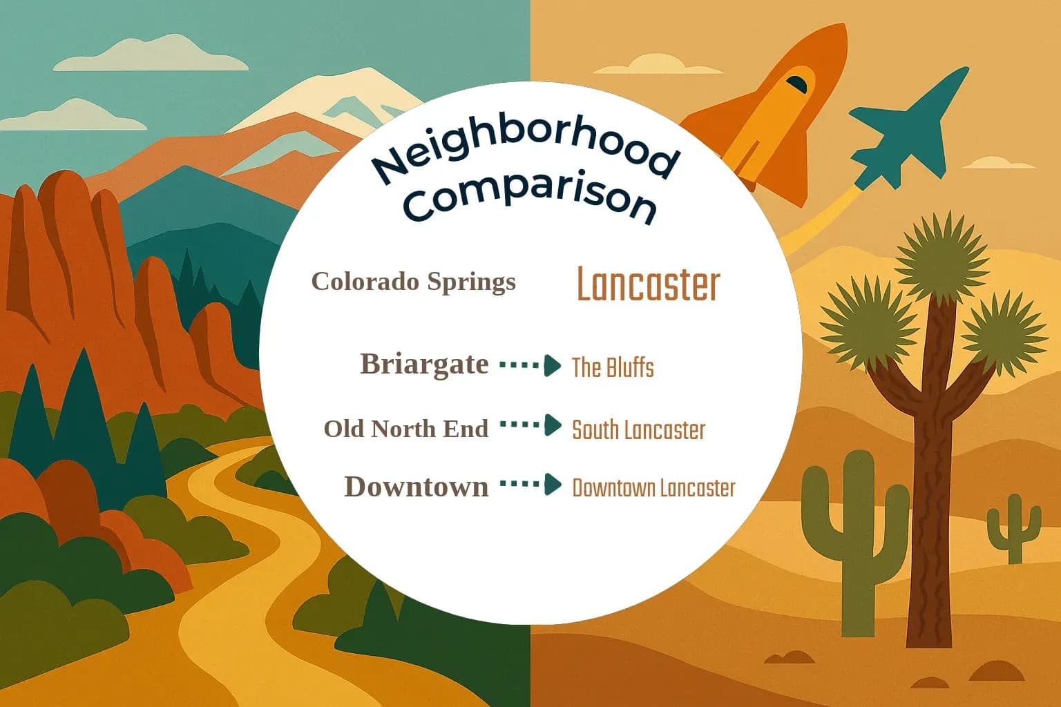 Colorado Springs vs Lancaster Neighborhood Comparison