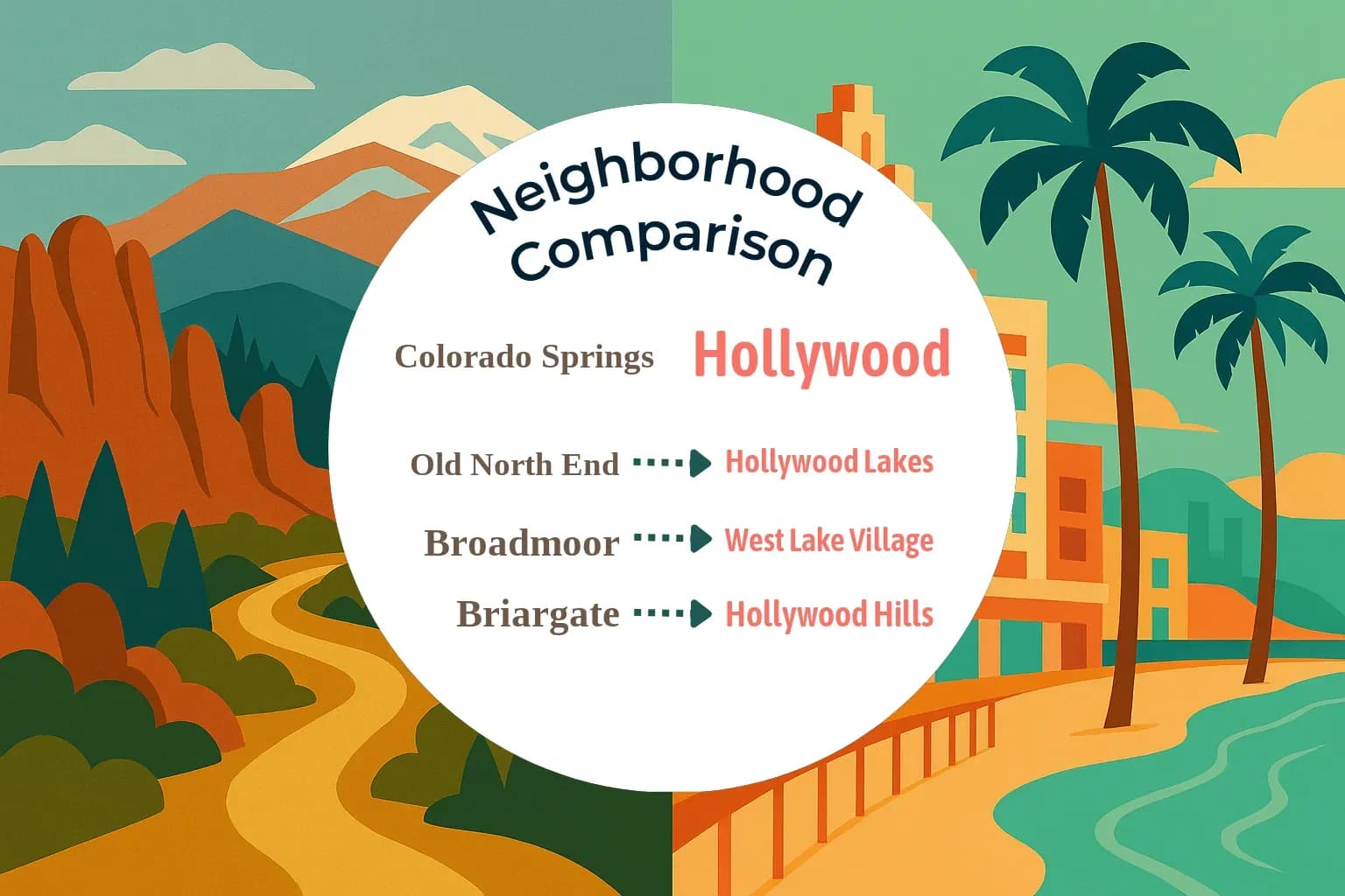 Colorado Springs vs Hollywood Neighborhood Comparison
