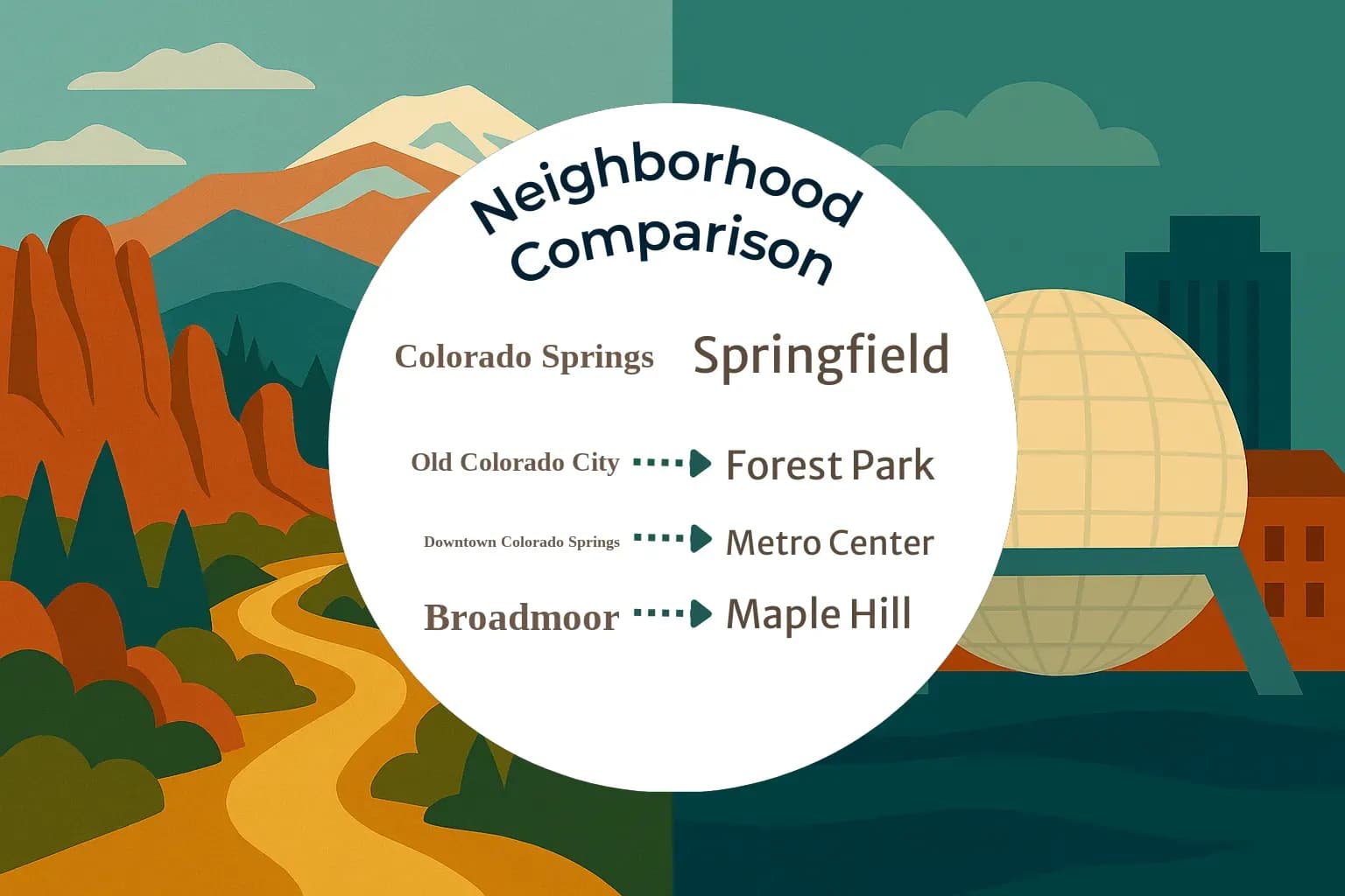 Colorado Springs vs Springfield Neighborhood Comparison