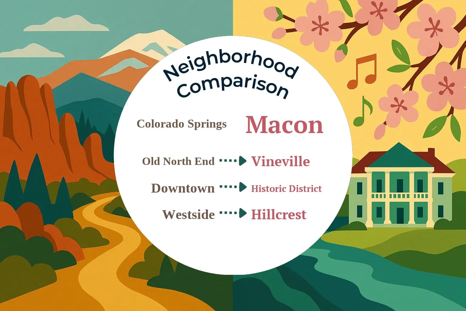 Colorado Springs vs Macon Neighborhood Comparison