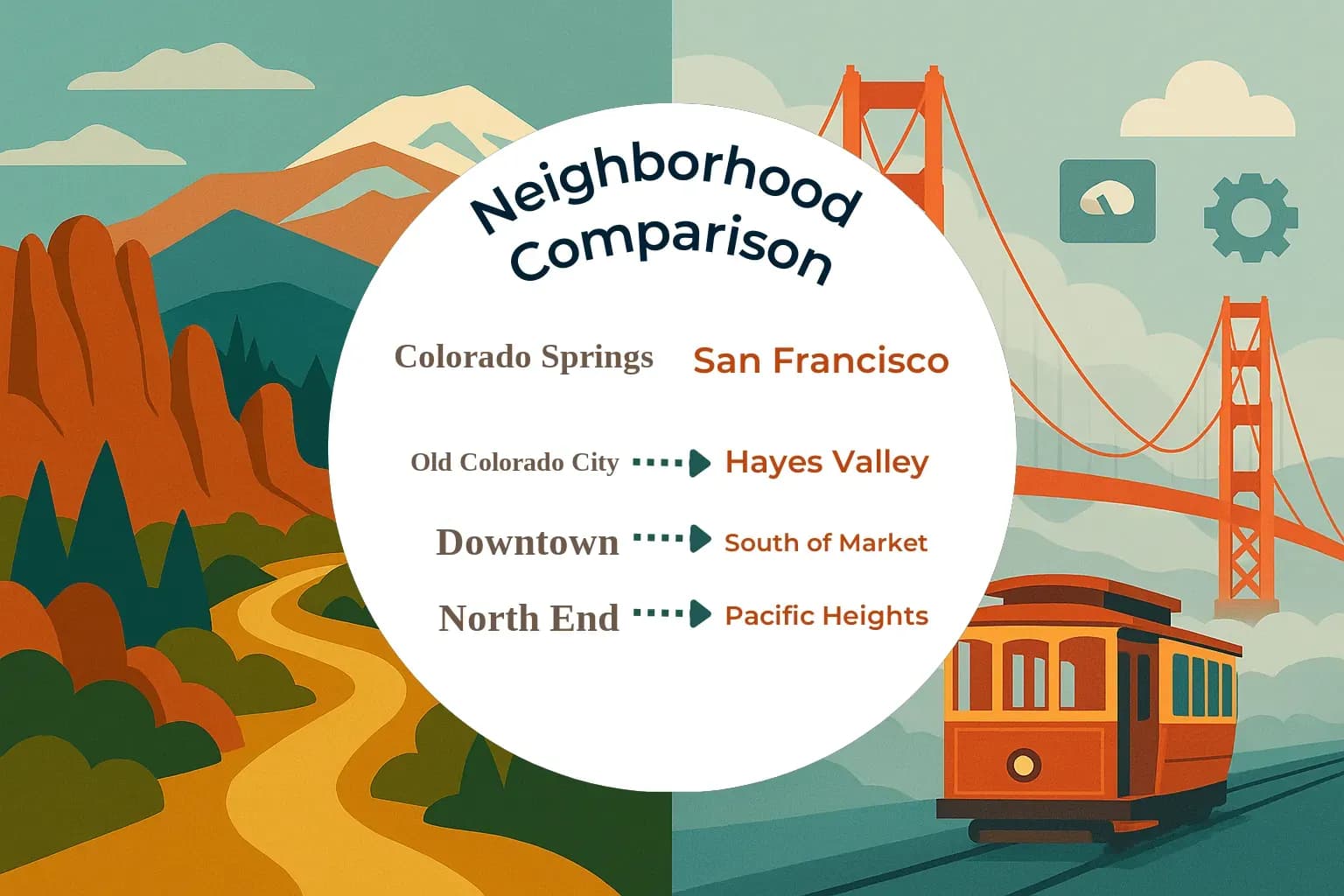 Colorado Springs vs San Francisco Neighborhood Comparison