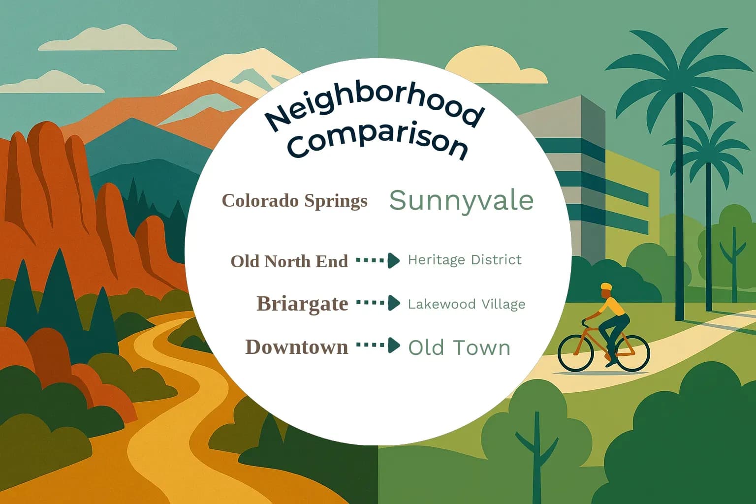 Colorado Springs vs Sunnyvale Neighborhood Comparison