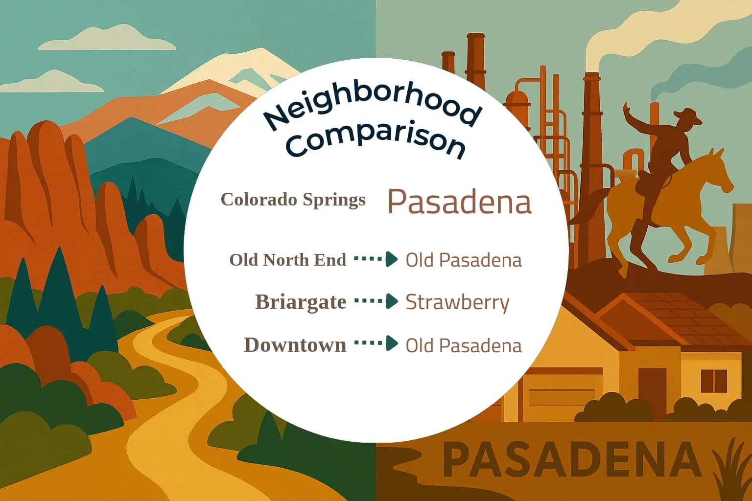 Colorado Springs vs Pasadena Neighborhood Comparison