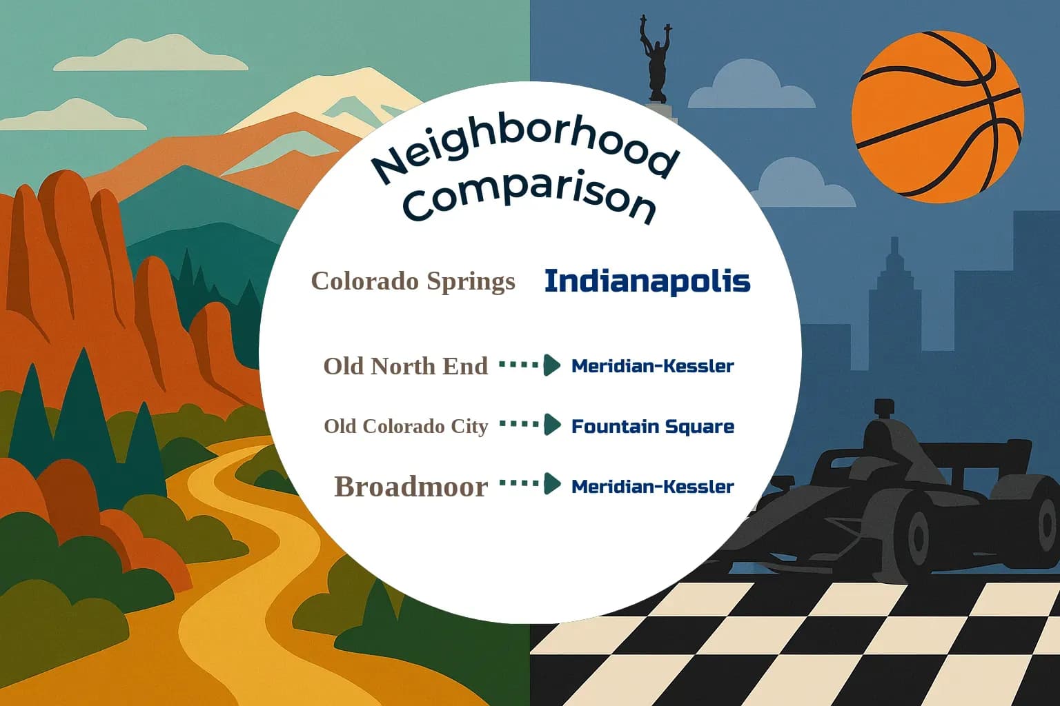 Colorado Springs vs Indianapolis Neighborhood Comparison