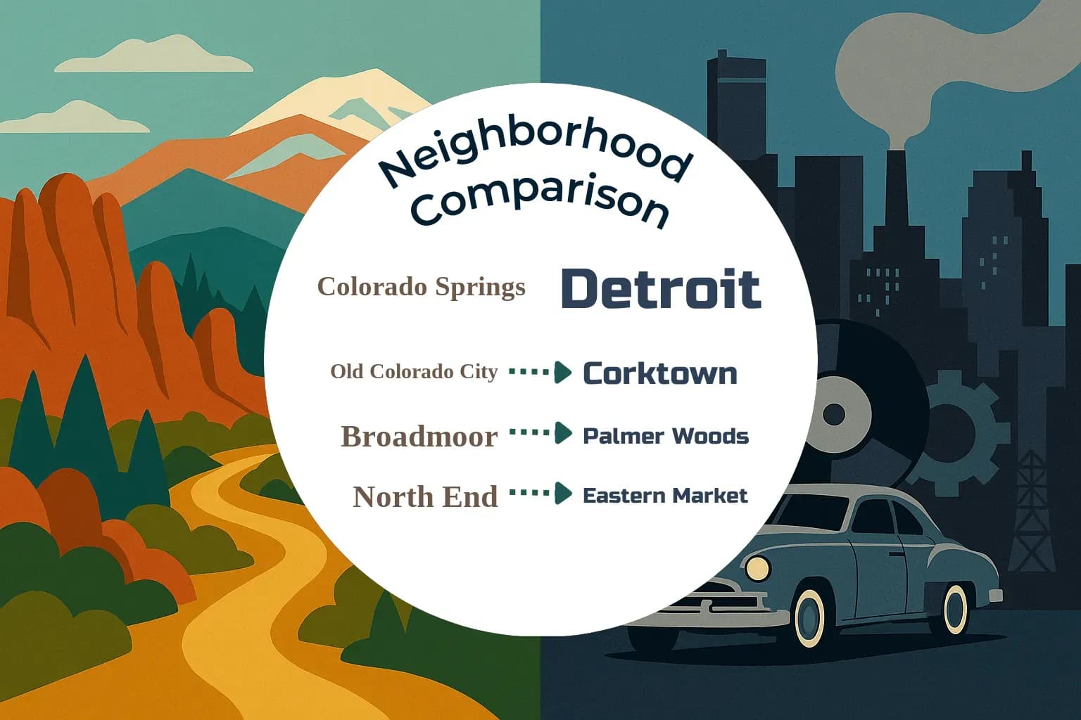 Colorado Springs vs Detroit Neighborhood Comparison