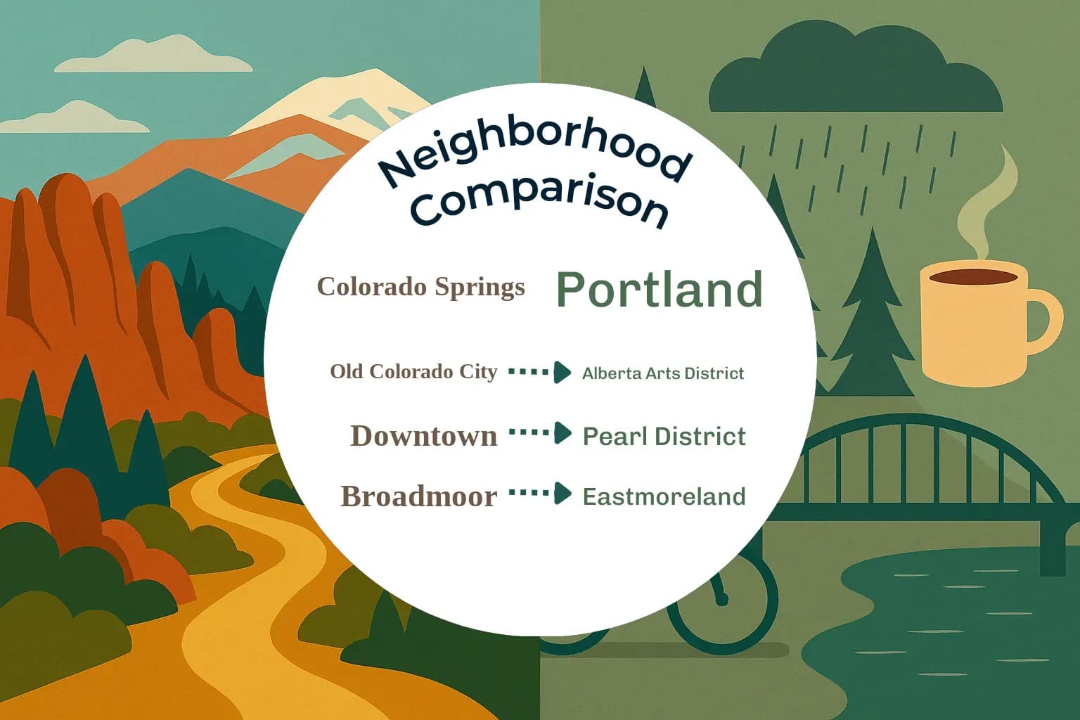 Colorado Springs vs Portland Neighborhood Comparison