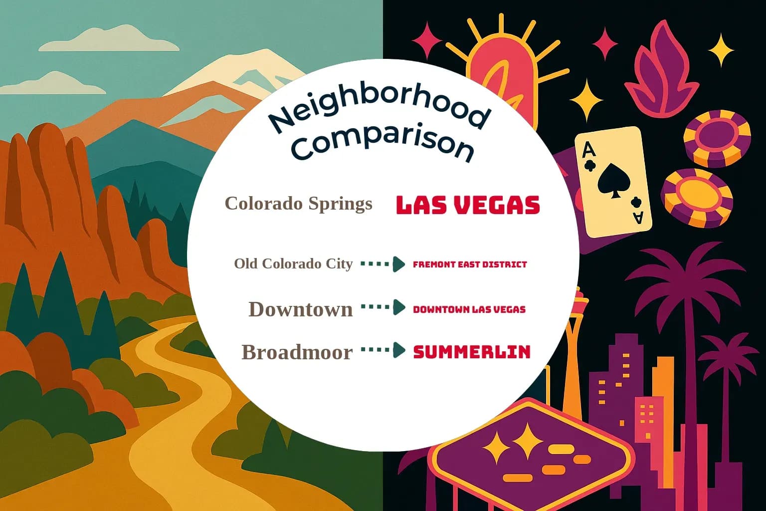 Colorado Springs vs Las Vegas Neighborhood Comparison