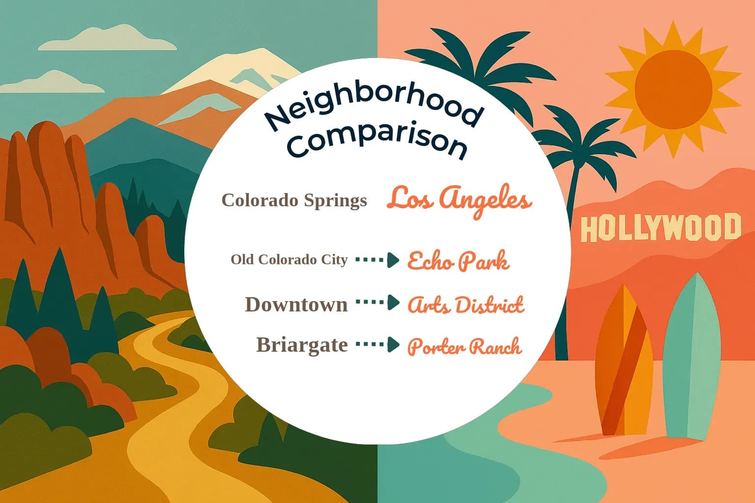 Colorado Springs vs Los Angeles Neighborhood Comparison